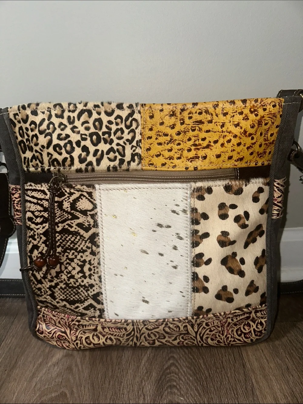 Myra Bag Bling Canvas & Hairon Shoulder Crossbody Bag